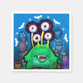 Servilleta De Papel Napkin para los Monstruos de la fiesta de Hallowee