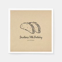 Napkin partido del cumpleaños de Tacos