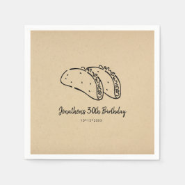 Servilleta De Papel Napkin partido del cumpleaños de Tacos