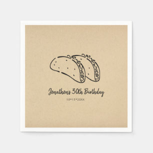 Servilleta De Papel Napkin partido del cumpleaños de Tacos