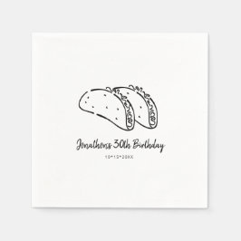 Servilleta De Papel Napkin partido del cumpleaños de Tacos