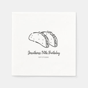 Servilleta De Papel Napkin partido del cumpleaños de Tacos