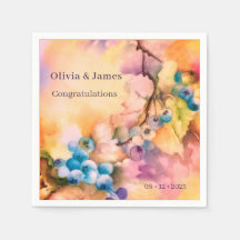 Napkin personalizada Blueberry — Nombres, evento