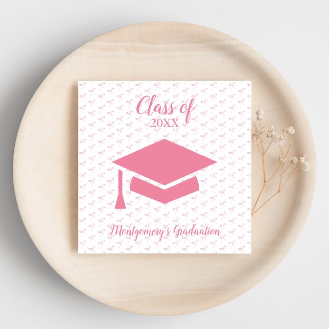 Servilleta De Papel Napkin personalizada de graduación de Coquette ros (Subido por el creador)