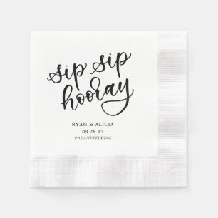 Servilleta De Papel Napkin personalizada Sip Sip Hooray