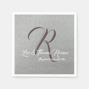 Servilleta De Papel Napkin personalizado de familia monogramada