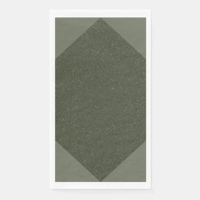 Servilleta De Papel Napkin Personalizado geométrico Moss Green - Perso (Anverso)