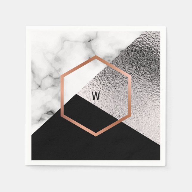 Servilleta De Papel Napkin Personalizado moderno (Anverso)