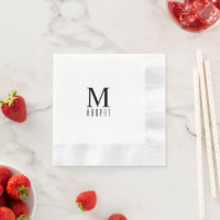 Napkin personalizado Monograma inicial y apellido