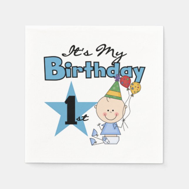 Servilleta De Papel Napkin/primer cumpleaños (Anverso)