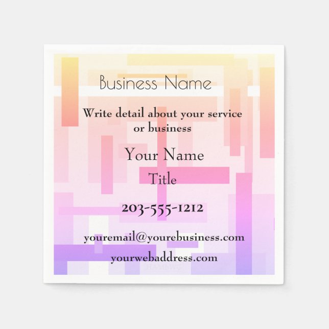 Servilleta De Papel Napkin - Promo profesional - Geométrico - HAMbyWG (Anverso)