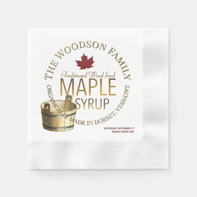 Servilleta De Papel Napkin promocional del cubo de oro del Día del Jar (Anverso)