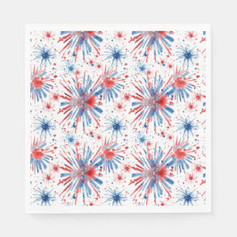 Servilleta De Papel Napkin rojo azul blanco para fuegos artificiales
