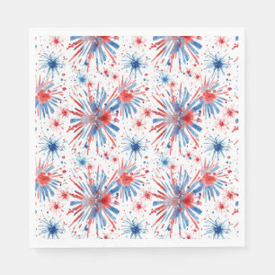 Servilleta De Papel Napkin rojo azul blanco para fuegos artificiales