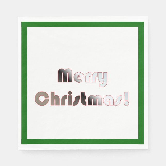 Servilleta De Papel Napkin rojo, blanco y verde del papel (Anverso)