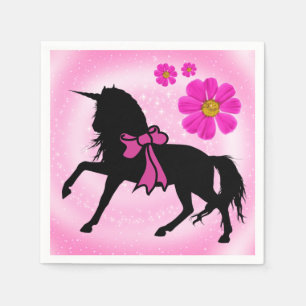 Servilleta De Papel Napkin rosa de papel Fiesta de unicornio