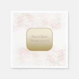 Servilleta De Papel Napkin Rubor y Gold Elegant Wedding