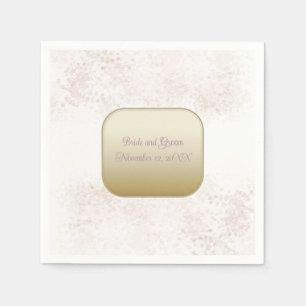 Servilleta De Papel Napkin Rubor y Gold Elegant Wedding
