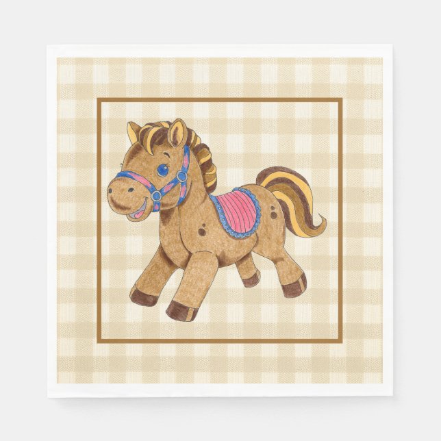 Servilleta De Papel Napkin Toy Horse (Anverso)