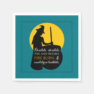 Servilleta De Papel Napkin Witch and Moon Magic Spell