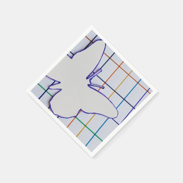 SERVILLETA DE PAPEL NAPKINAS DE PAPEL DE MARIPOSAS COMPROBADAS (Borde)