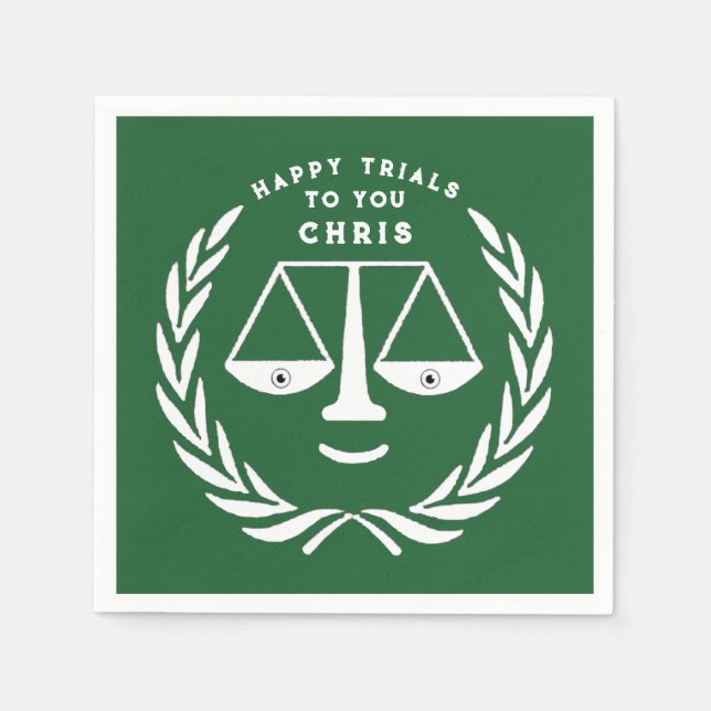 Servilleta De Papel Napkins abogado graduado de la Facultad de Derecho (Anverso)