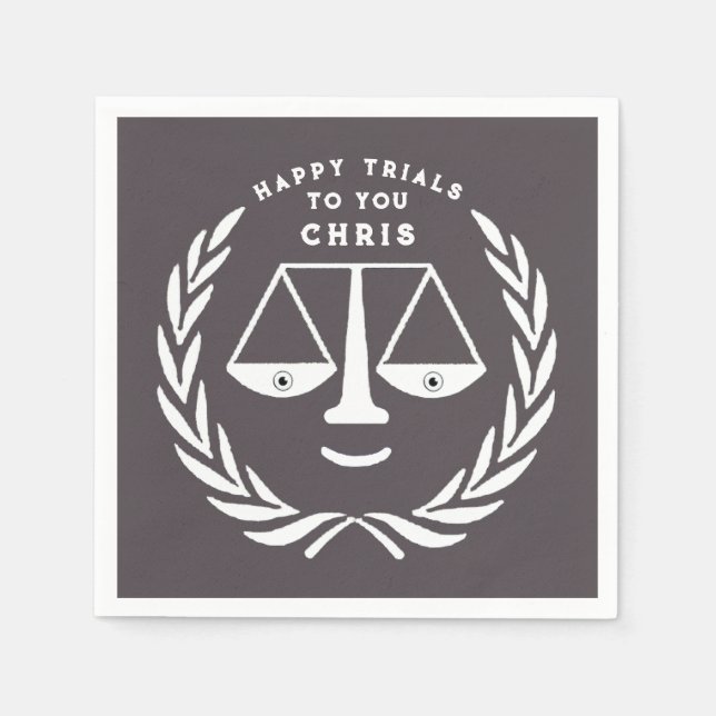 Servilleta De Papel Napkins abogado graduado de la Facultad de Derecho (Anverso)