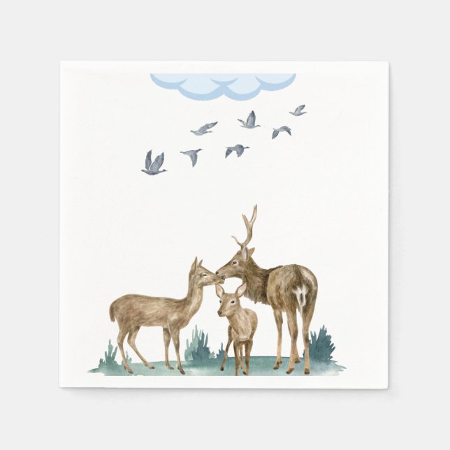 Servilleta De Papel Napkins Baby Shower Animals (Anverso)