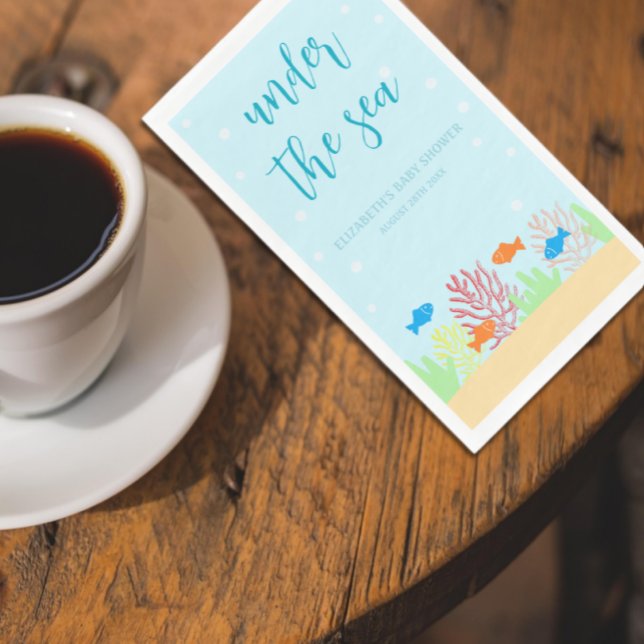 Servilleta De Papel Napkins Baby Shower de Sea Life (Subido por el creador)