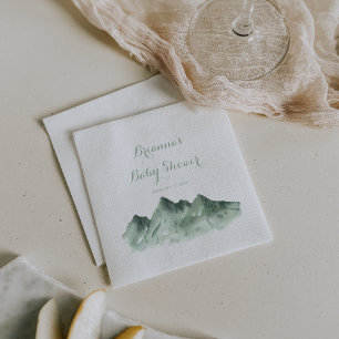 Servilleta De Papel Napkins Baby Shower Green Mountain Country