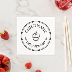 Servilleta De Papel Napkins Baby Shower minimalista