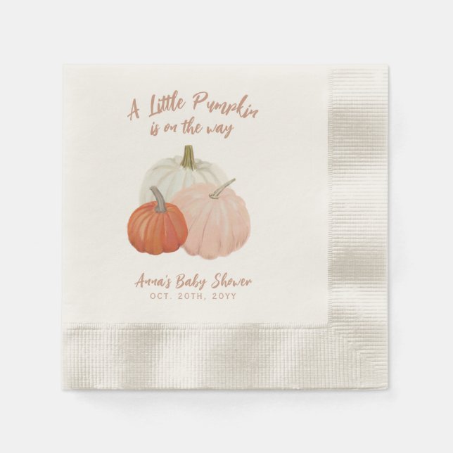 Servilleta De Papel Napkins Baby Shower Rubor Pink (Anverso)