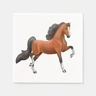 Servilleta De Papel Napkins Bay American Saddlebred Horse