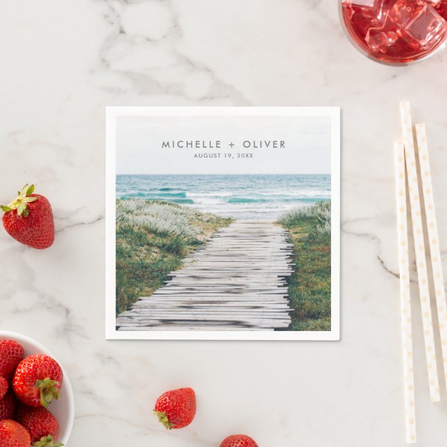 Servilleta De Papel Napkins Beach Wedding (In situ)