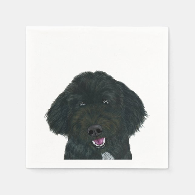 Servilleta De Papel Napkins Black Dog Cocktail (Anverso)