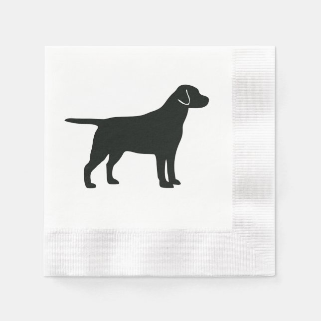 Servilleta De Papel Napkins Black Lab Dog (Anverso)