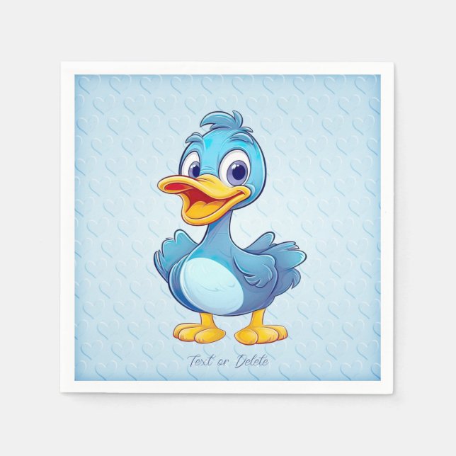 Servilleta De Papel Napkins Blue Duck (Anverso)