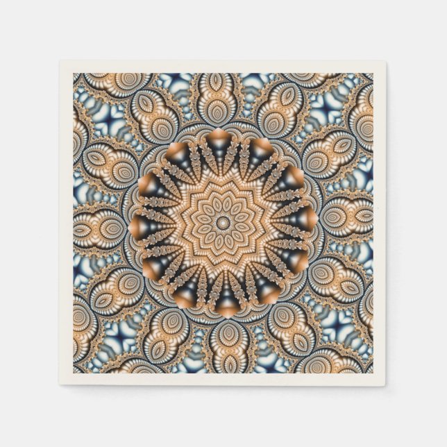 Servilleta De Papel Napkins Blue Gold (Anverso)