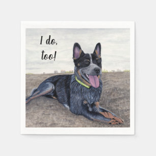 Servilleta De Papel Napkins Blue Heeler Cocktail