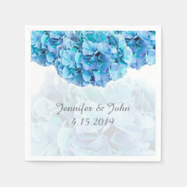 Servilleta De Papel Napkins Blue Hydrangea Boda Collection