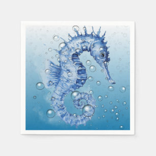 Servilleta De Papel Napkins Blue Seahorse