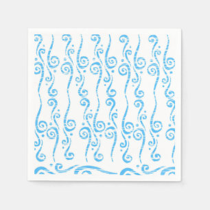 Servilleta De Papel Napkins Blue Swirls