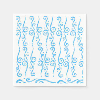 Servilleta De Papel Napkins Blue Swirls