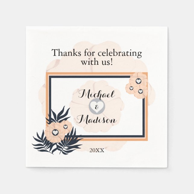 Servilleta De Papel Napkins Boda Black Pearl Watusi Tacao (Anverso)