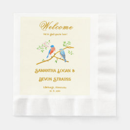 Servilleta De Papel Napkins Boda Bluebirds