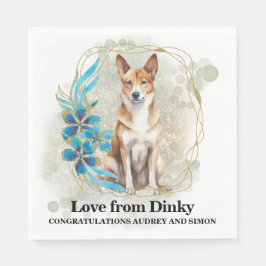 Servilleta De Papel Napkins Boda canaense de perro con foto