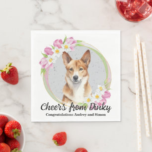 Servilleta De Papel Napkins Boda canaense de perro con foto