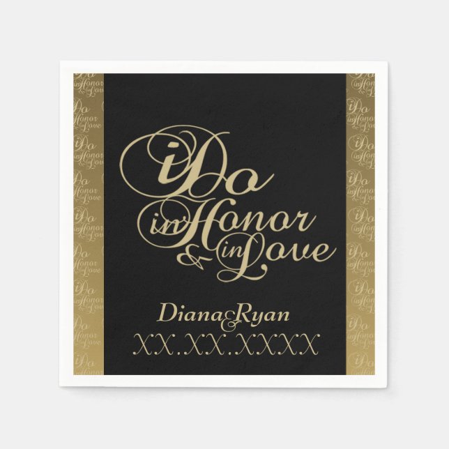 Servilleta De Papel Napkins boda Champagne (Anverso)