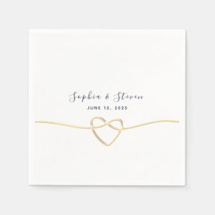 Servilleta De Papel Napkins boda con corazón