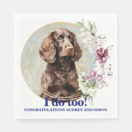 Servilleta De Papel Napkins Boda de American Water Spaniel con foto